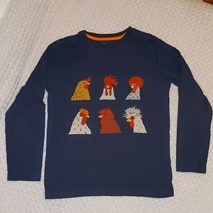 Chickens! Kids fun soft bird tee Mini Boden 9-10Y